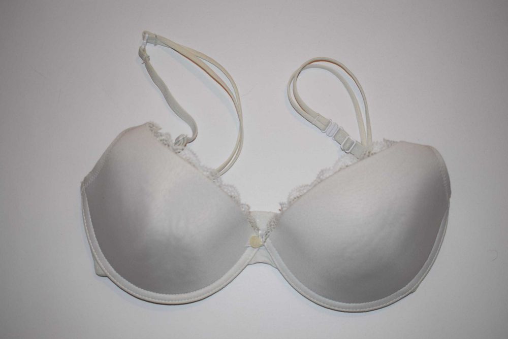 Dessous biustonosz 75B Biały push up rozpinane ramiączka!