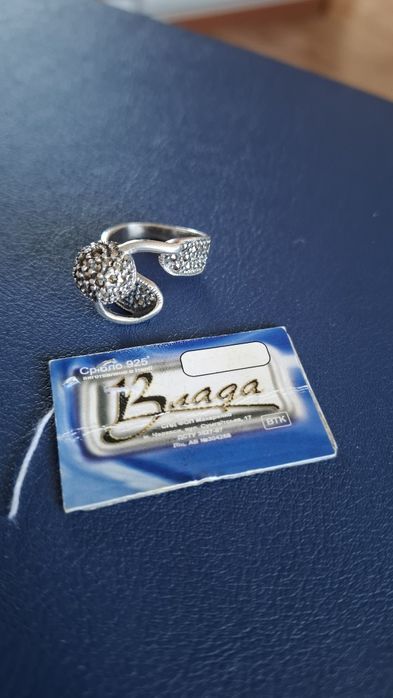 Срібна каблучка з пірітами розмір 17