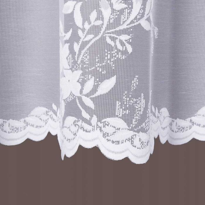 FIRANA ŻAKARDOWA W KWIATY kupon tanio/ końcówka wałka 800x250cm