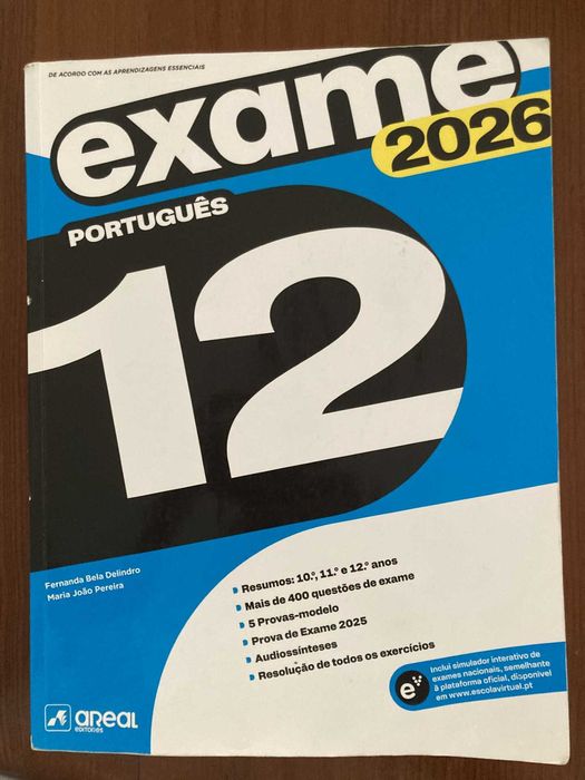 Livro de preparação de exame 12º ano. Português, como novo.