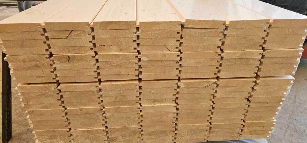 Deska podłogowa 28x121 Świerk skandynawski stropopodłoga pióro wpust