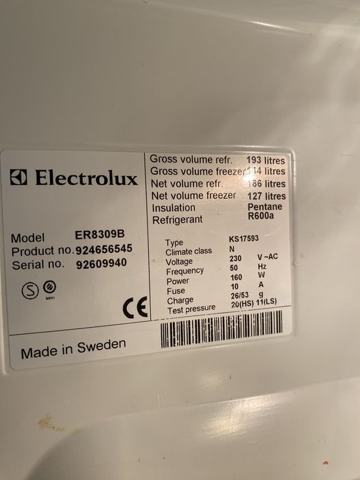 Lodówka  Elektrolux 178/60 cm