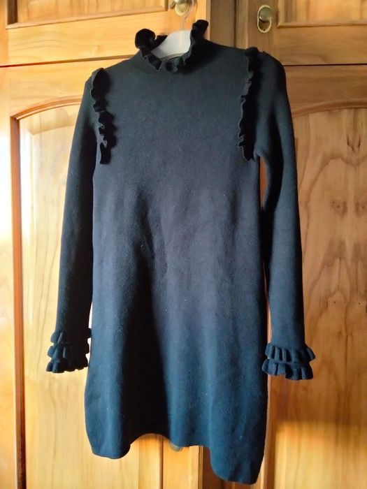 Vestido de Malha preto Zara Knit