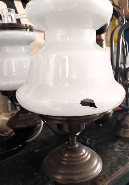 Candeeiro Tecto Metal Vidro Sala Quarto 5 Lustres