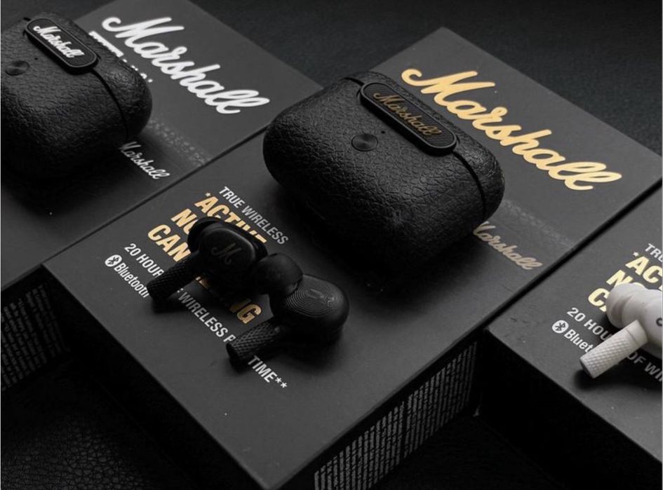Бездротові навушники Marshall Motif (люкс якість) білі - чорні