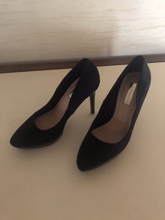 Туфли черные, замша