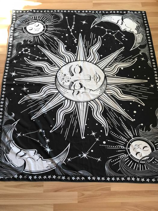 Gobelin makatka Słońce i Księżyc duża 130x150cm narzuta kapa