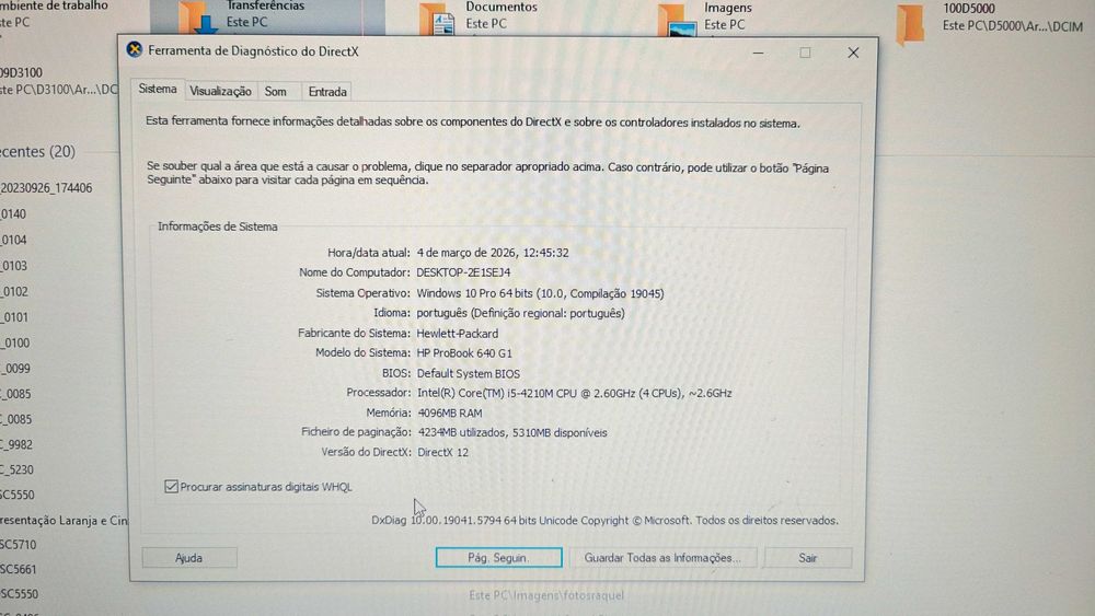 Portátil HP ProBook 640 G1 (ecra avariado) + Monitor Externo Incluído