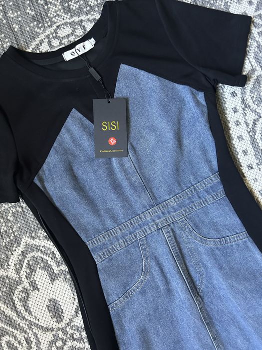 Трендова сукня джинс-трикотаж