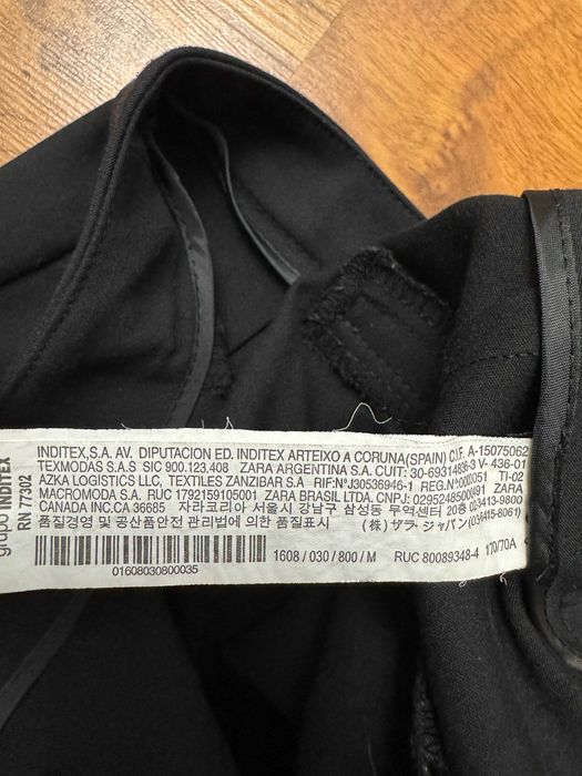 Bawełniane spodnie chino czarne chinosy z ozdobnymi Zara M 38