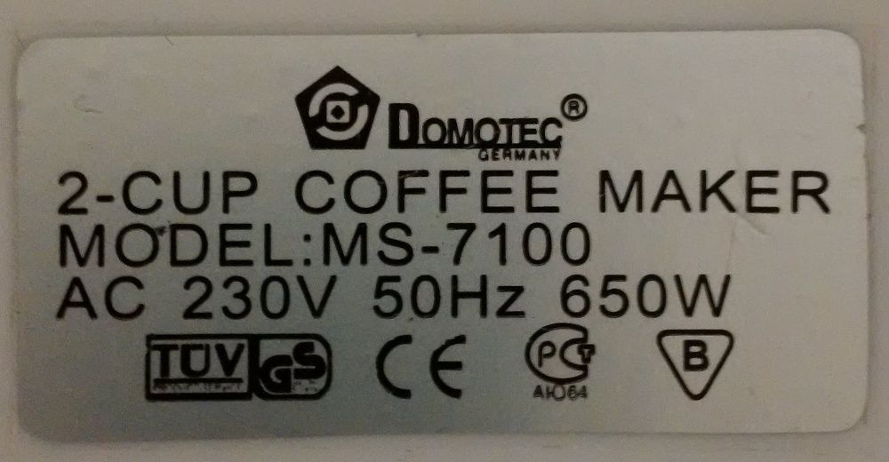 Кавоварка Domotec - MS - 7100. Нова !