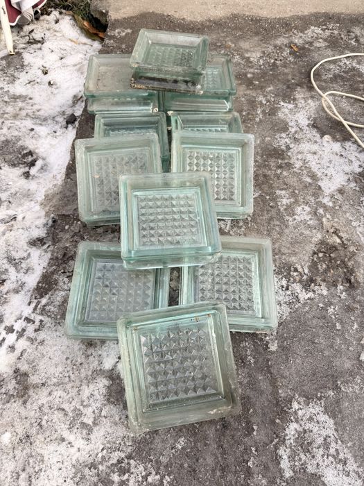 Luksfery szklane PRL  , popelniczki 15x15