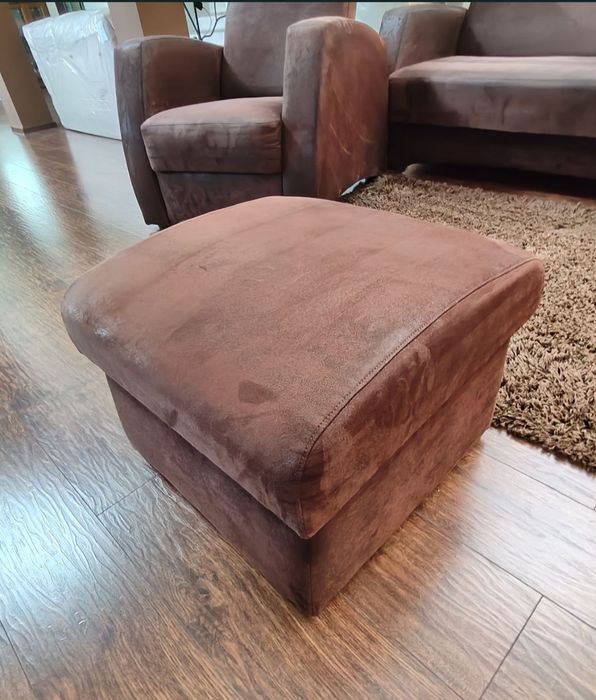 Zestaw wypoczynkowy sofa kanapa fotele pufa