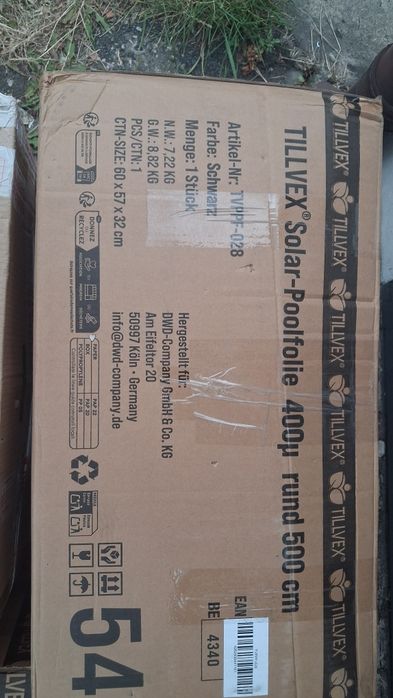 basenowa plandeka solarna 400×400cm
