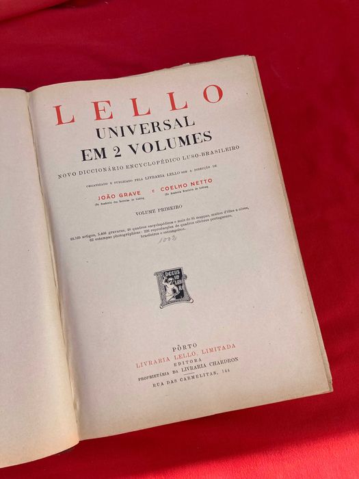 Lote 2 Enciclopédias Lello Universal em 2 Volumes Antigas