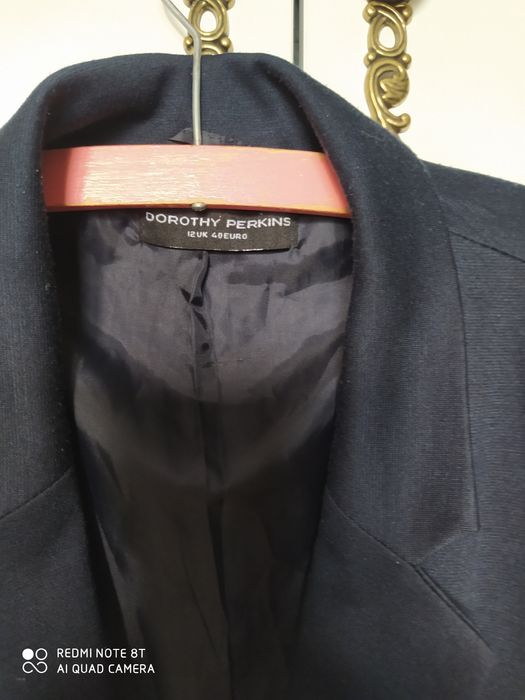 Dorothy Perkins, granatowa elegancka  marynarka, rozmiar 38.