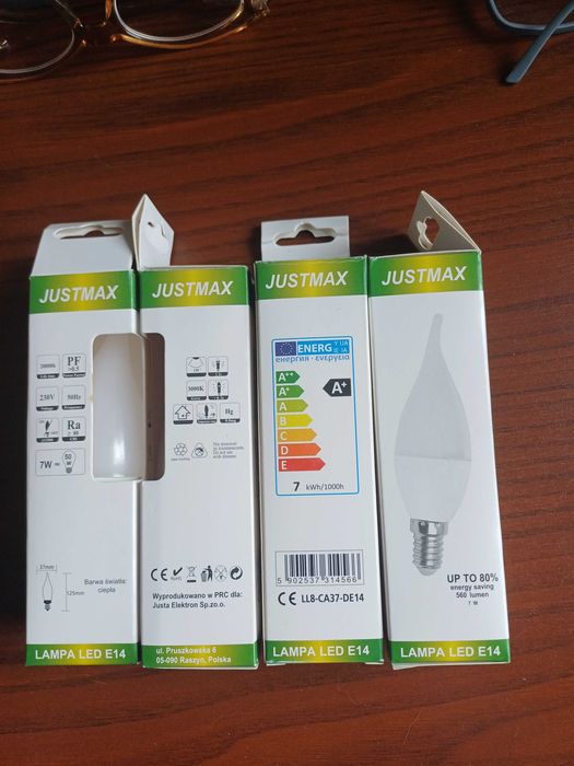 5 sztuk Żarówka led e14 7W w kształcie płomyka