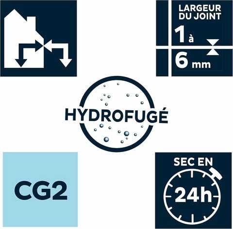 Cienka fuga do płytek 1-6mm 1 kg biała