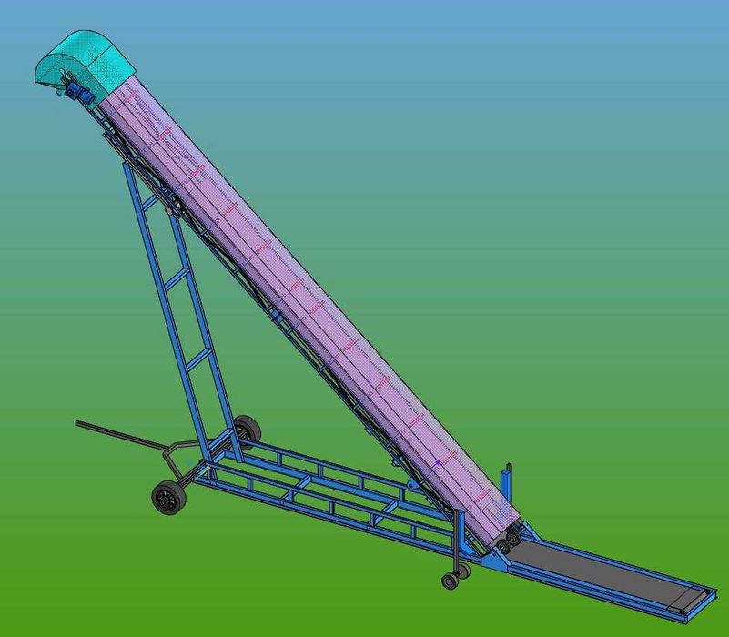 Разгрузчик вагонов ленточный для щебня, песка от 180 тон в час