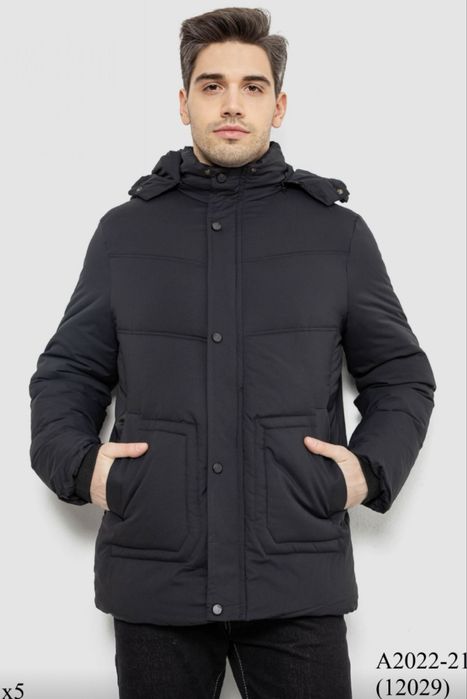 Куртка чоловіча зима  колір чорний р. 48,50,52, 54