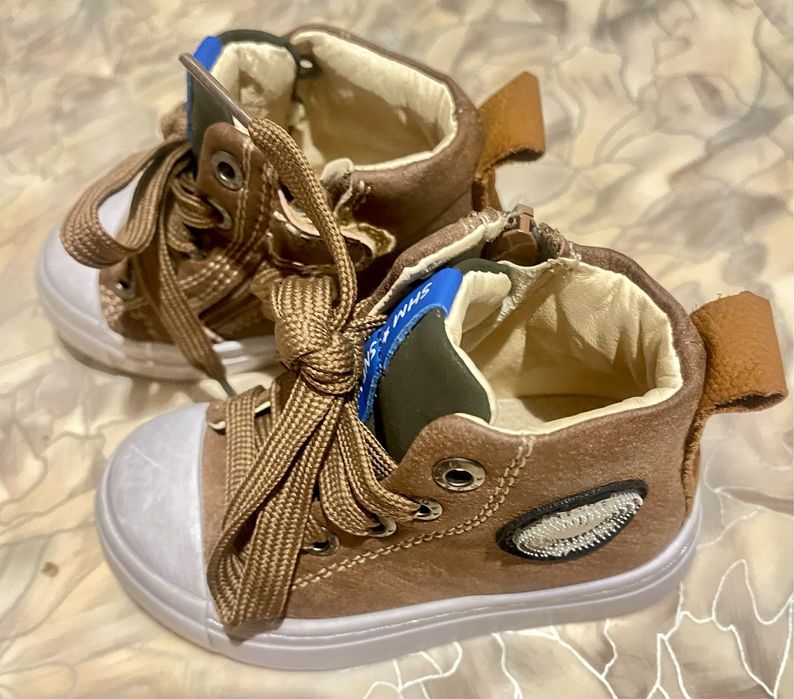 Дитячі шкіряні високі кеди  shoesme