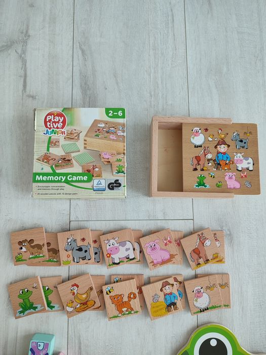 Набір дерев'яних розвиваючих ігор сортер | Рибалка, меморі, пазли | Мо