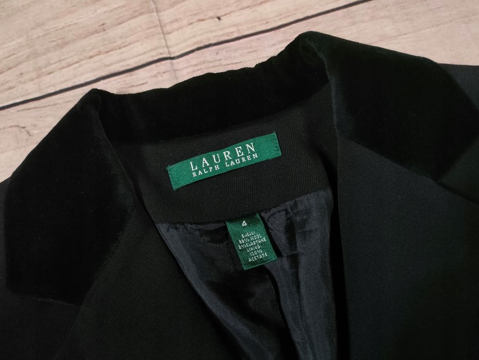 LAUREN Ralph Lauren Żakiet Damski Wełniany Czarny r. 4