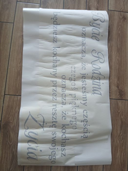 Napis na ścianę.