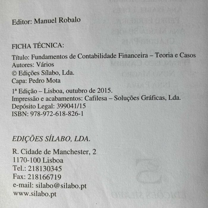 Fundamentos de Contabilidade Financeira - Teoria e Casos