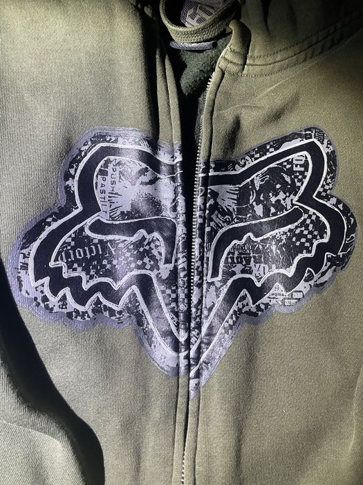 Зип худи fox зеленого цвета L размер