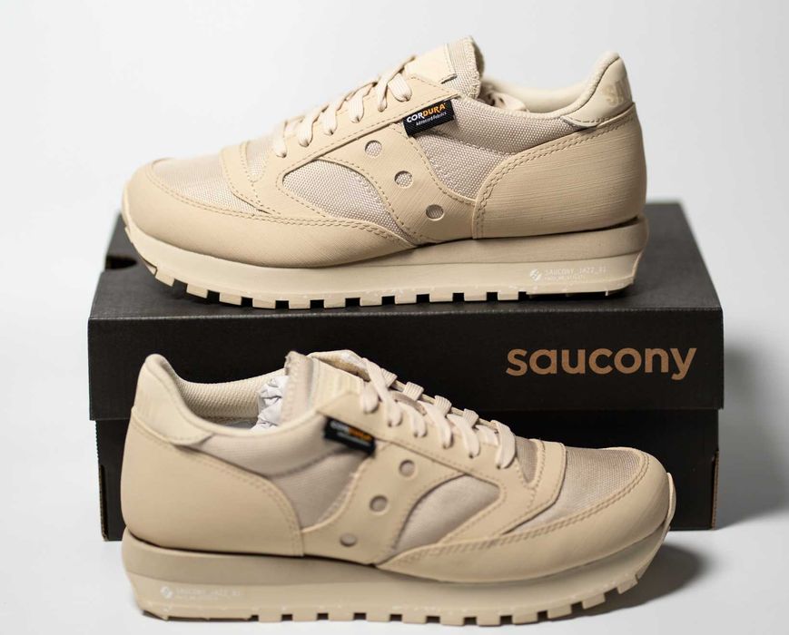 Женские кроссовки Saucony Jazz 81 Cordura S70718-1 Sand бежевые Оригинал