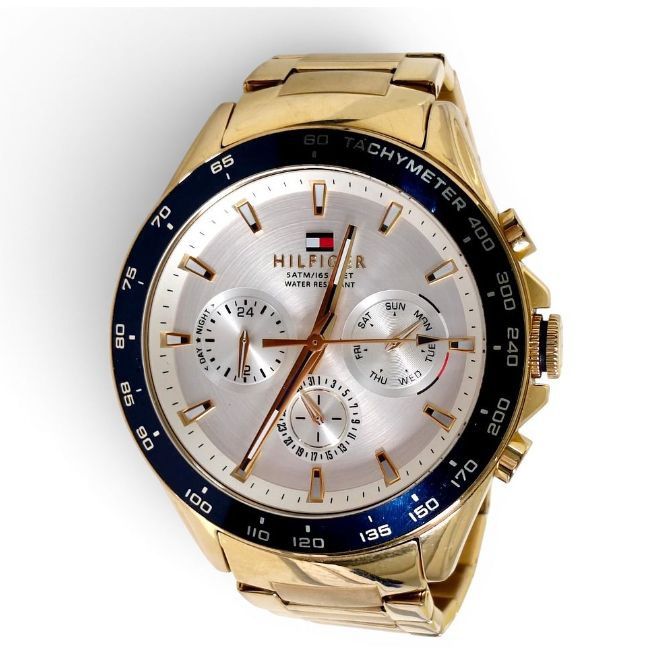 Relógio Tommy  Hilfiger OWEN banhado a ouro