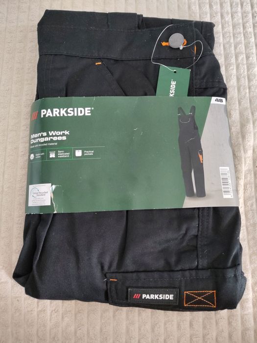 ogrodniczki robocze męskie z kieszeniami 48 parkside