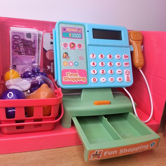 Касовий апарат дитячий, касова лента,ваги,сканер, калькулятор,каса