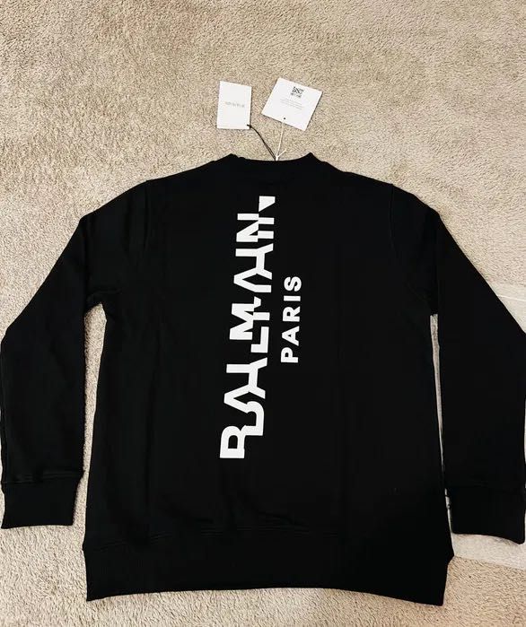 Bluza BALMAIN Back Logo Czarna oryginał!