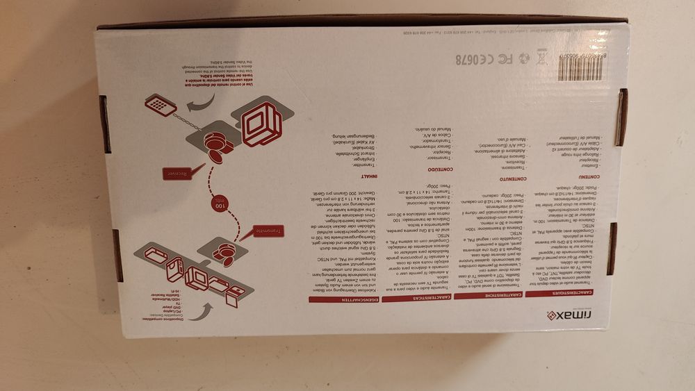 Conjunto Emisor-Recetor Señal Rimax Video Sender 5.8 Ghz Novo