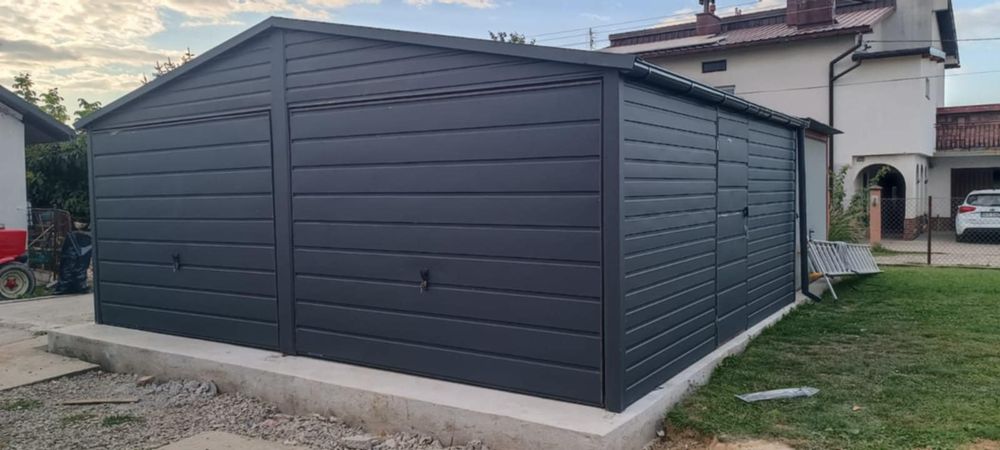 Garaz blaszak 6x6 Grafit producent garaży