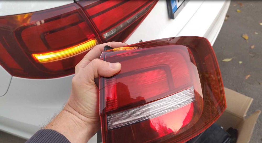 Переделка красных поворотов на желтые Фольксваген джетта 6 США