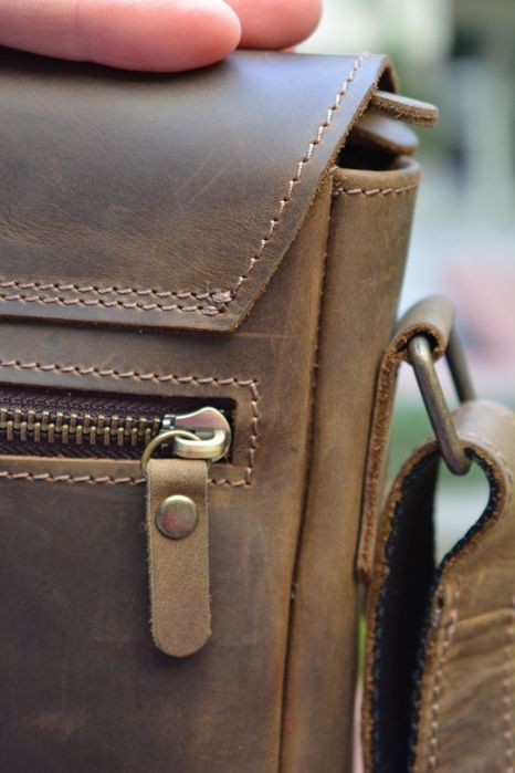 Сумка чоловіча ручної роботи з натуральної шкіри сумка мужская кожаная