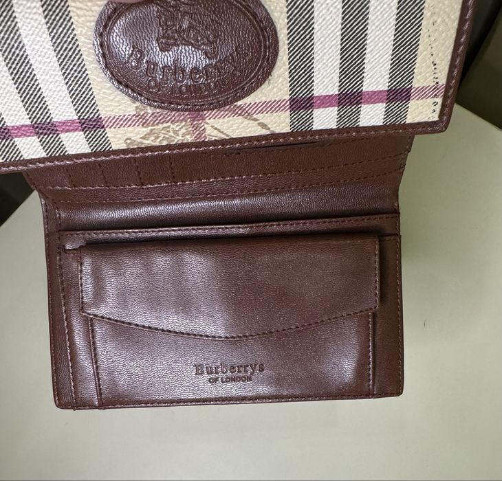 Гаманець Vintage Burberrys Nova Check Leather Wallet Оригінал