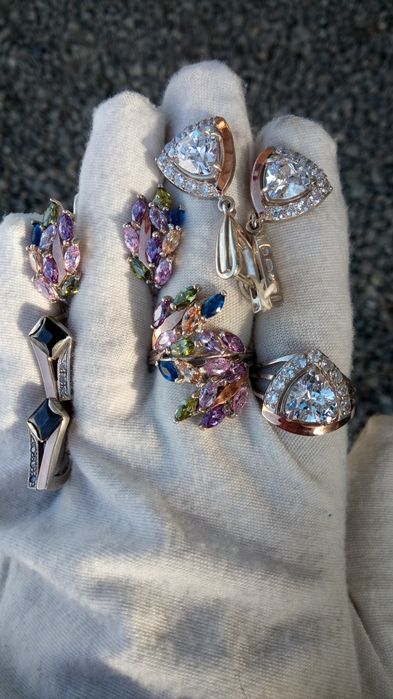 Срібні сережки, набори, кулони 925