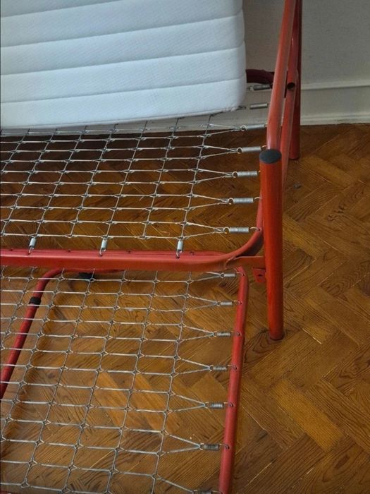 2 colchões solteiro  Vertbaudet novos + armação metálica de cama dupla de solteiro  com gavetão