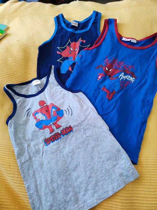 3 podkoszulki Spiderman 110 116