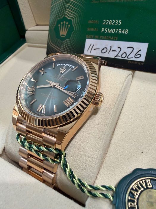 Rolex Day‑Date циферблат: сланцевый омбре, гибрид (Frankenwatch)