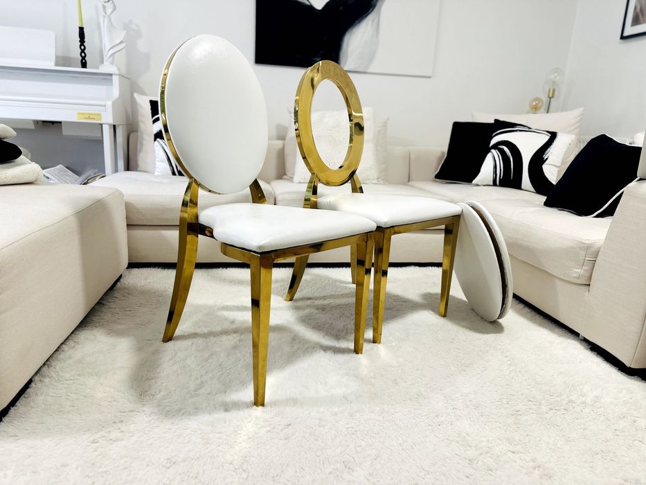 Eleganckie krzesła Nowe krzesło glamour 2w1 – wygoda, komfort i piękno