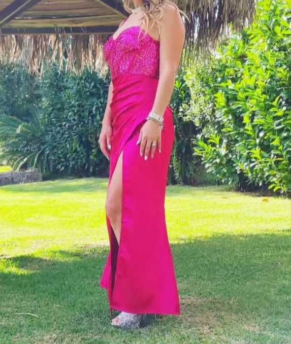 Vestido de Cerimónia Rosa Fuschia