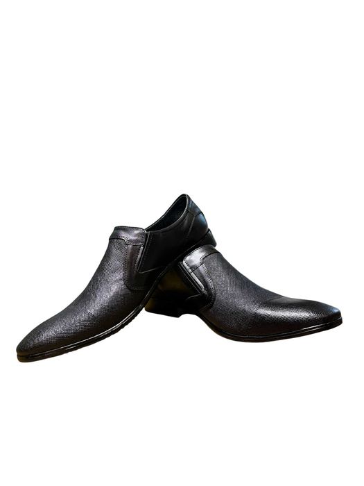 Męskie eleganckie półbuty wsuwane czarne 44 HW603WZ CZARNY