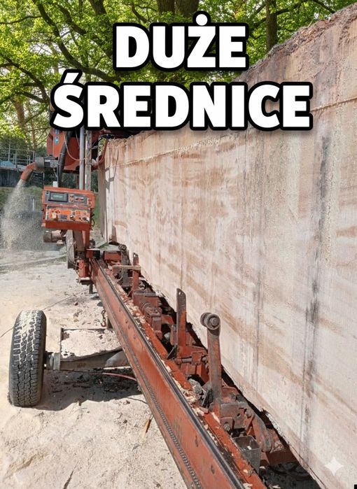 Tartak objazdowy, trak mobilny, przecieranie drewna u klienta