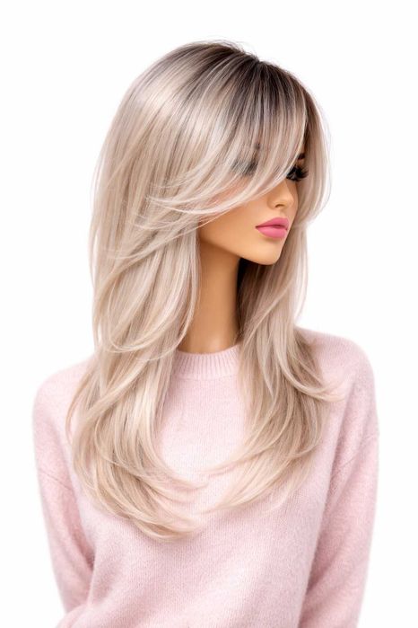 Topper damski długi ,dopinka syntetyczna Best Lukrecja blond ombre