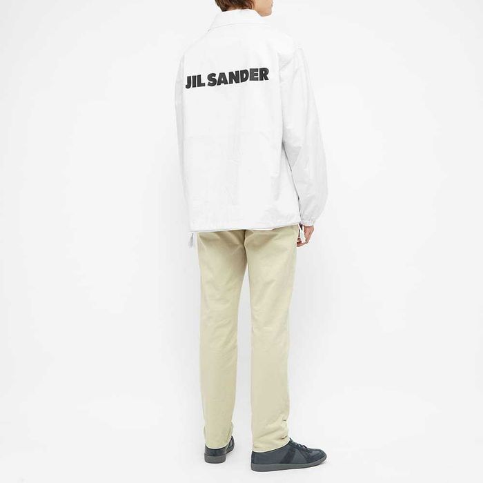 Куртка Jil Sander Logo Print Back Coach Jacket White